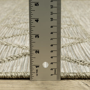 Oriental Weavers Tortuga Indoor/Outdoor Area Rug - Textured Polypropylene Design With Multi-tonal Yarn For Style Tan,Light Brown Polypropylene Ttr11a055230st