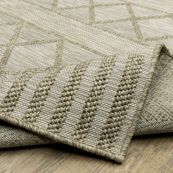 Oriental Weavers Tortuga Indoor/Outdoor Area Rug - Textured Polypropylene Design With Multi-tonal Yarn For Style Tan,Light Brown Polypropylene Ttr11a055230st