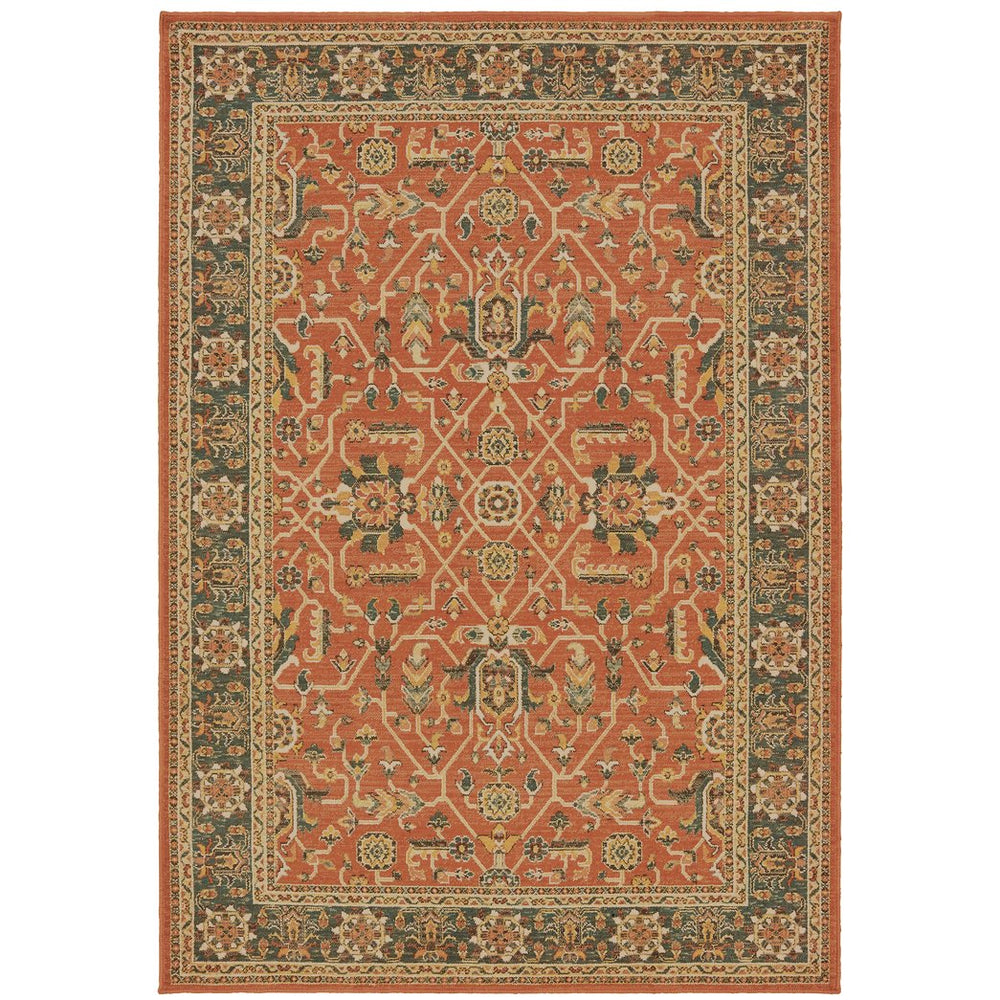 Oriental Weavers Toscana Vintage-inspired Indoor Area Rug - Bohemian Charm With Rich Colors And Durable Design Orange,Blue Nylon T9537c160230st