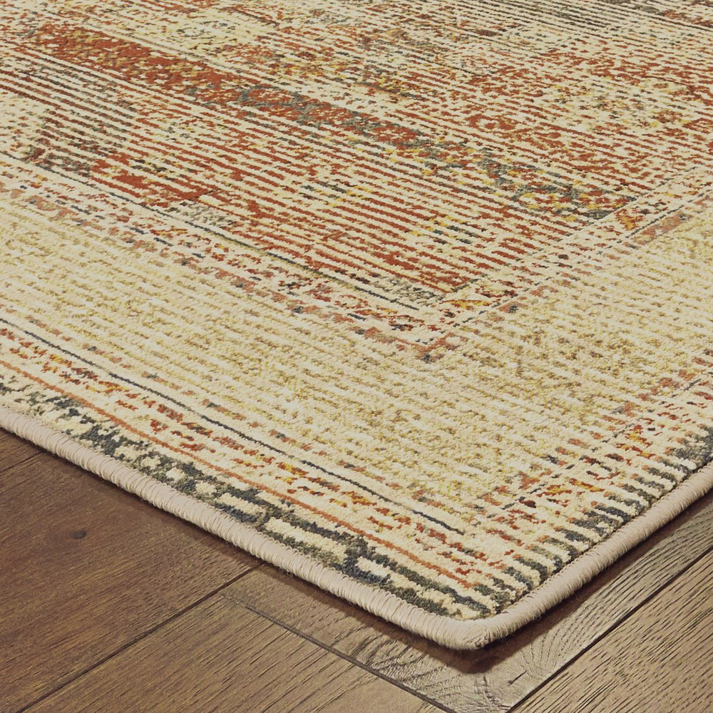 Oriental Weavers Toscana Bohemian Vintage-inspired Area Rug With Unique Color Combinations For Timeless Charm Ivory,Orange Nylon T9564a160230st