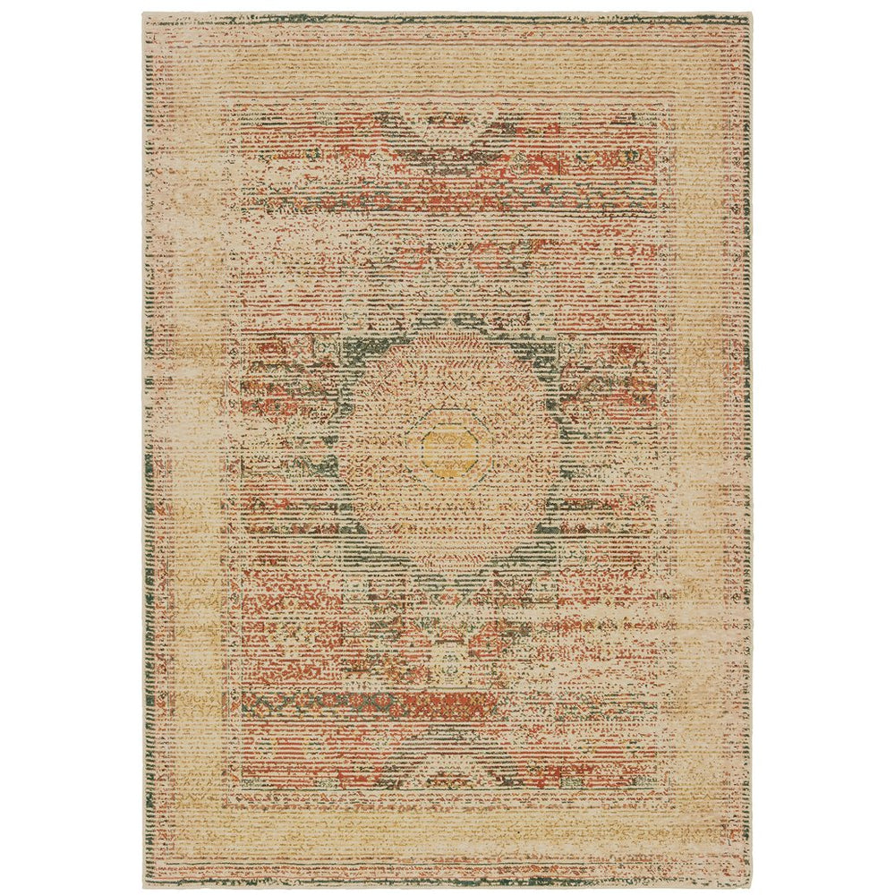 Oriental Weavers Toscana Bohemian Vintage-inspired Area Rug With Unique Color Combinations For Timeless Charm Ivory,Orange Nylon T9564a160230st