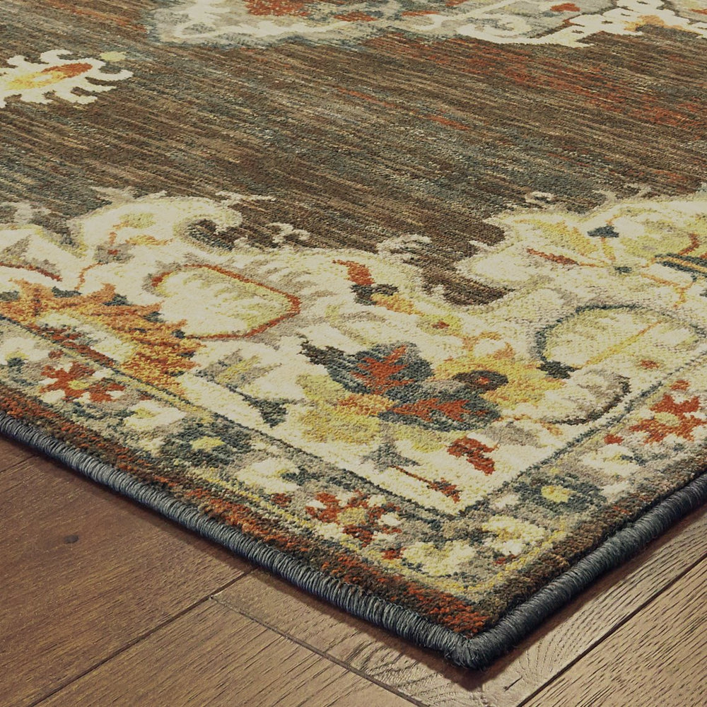 Oriental Weavers Toscana Vintage-inspired Bohemian Indoor Area Rug With Warm Colors And Durable Construction Charcoal,Orange Nylon T9568c160230st