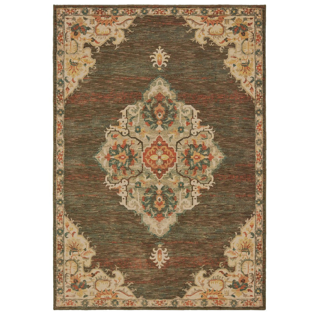 Oriental Weavers Toscana Vintage-inspired Bohemian Indoor Area Rug With Warm Colors And Durable Construction Charcoal,Orange Nylon T9568c160230st