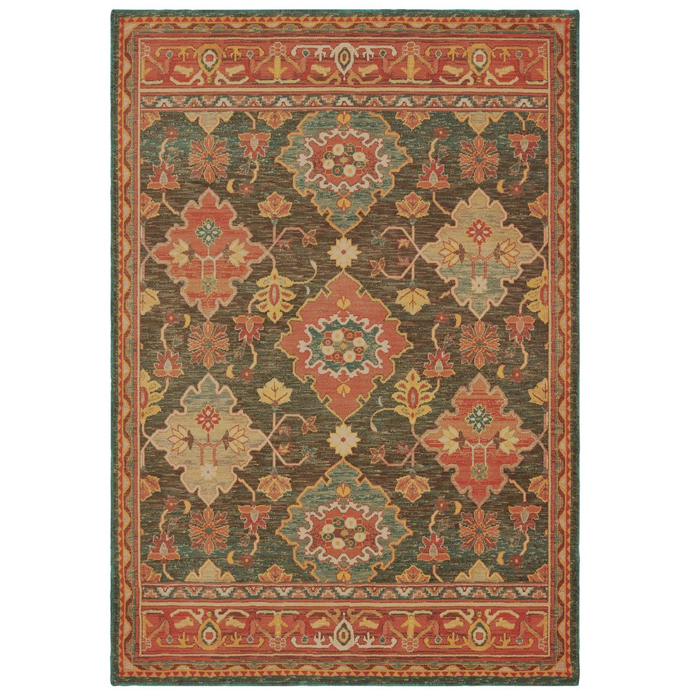 Oriental Weavers Toscana Vintage-inspired Indoor Area Rug With Unique Color Combinations For Bohemian Charm Charcoal,Orange Nylon T9570b160230st