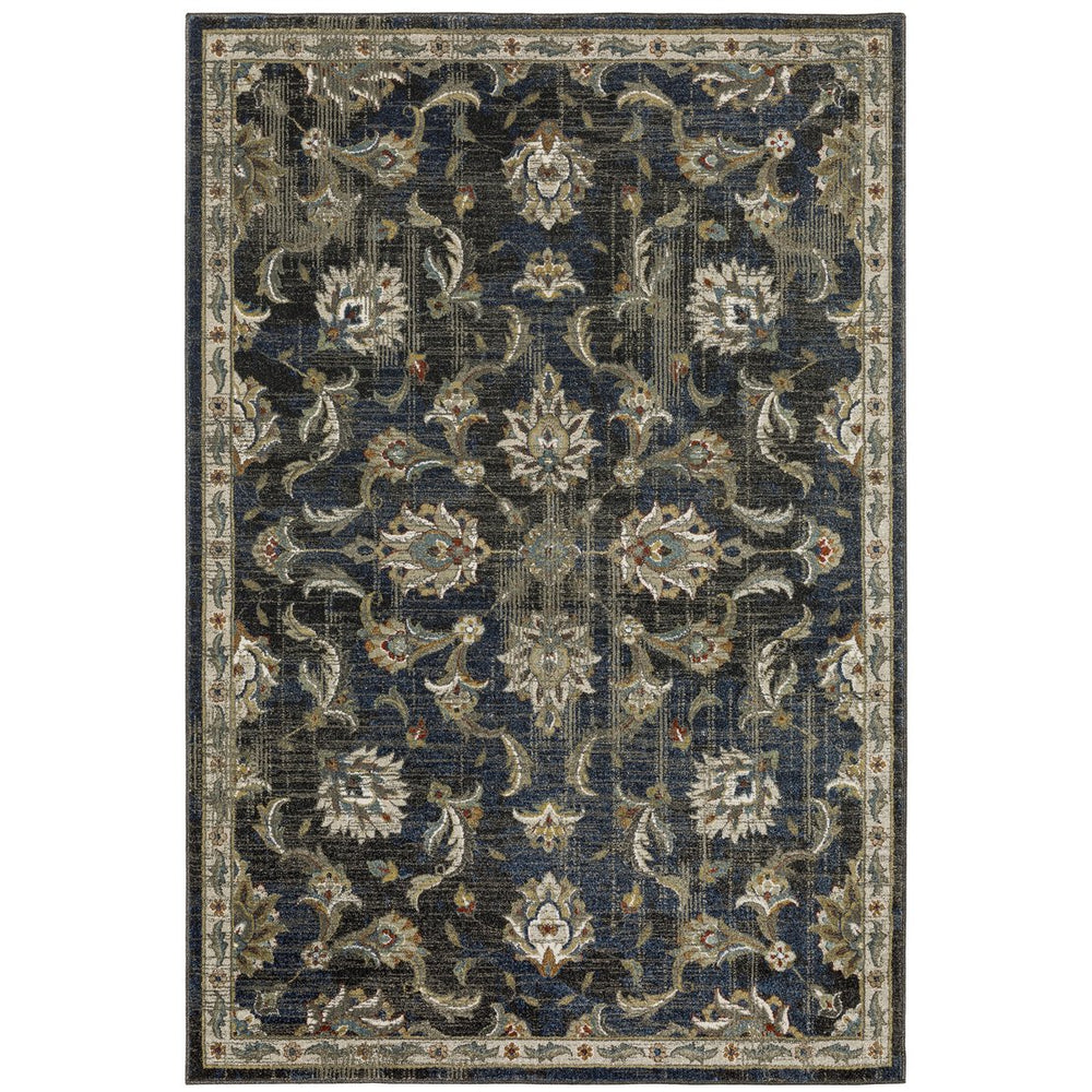 Oriental Weavers Venice Indoor Area Rug - Luxuriously Soft Textured Polypropylene With Multi-colored Design Appeal Charcoal,Blue Polypropylene V4333b160220st