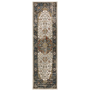 Oriental Weavers Venice Indoor Area Rug - Luxurious Power-loomed Design With Rich Colors For Modern And Traditional Spaces Beige,Blue Polypropylene V054x8067230st