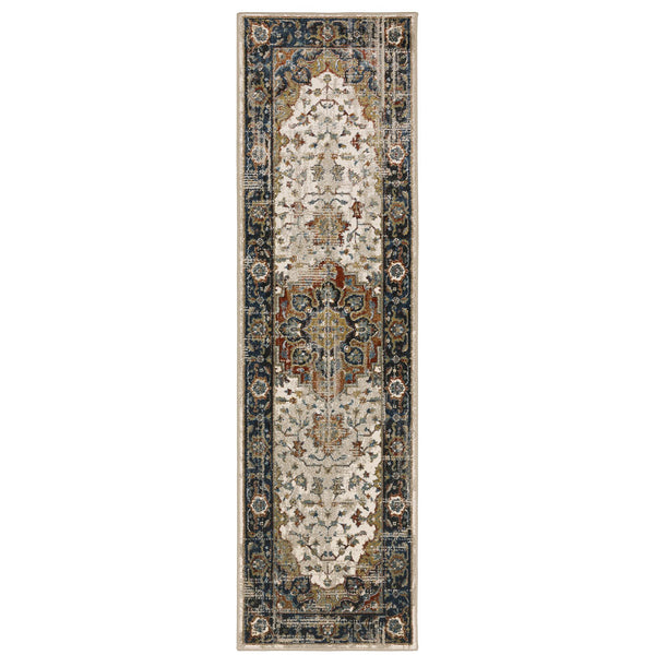 Oriental Weavers Venice Indoor Area Rug - Luxurious Power-loomed Design With Rich Colors For Modern And Traditional Spaces Beige,Blue Polypropylene V054x8067230st