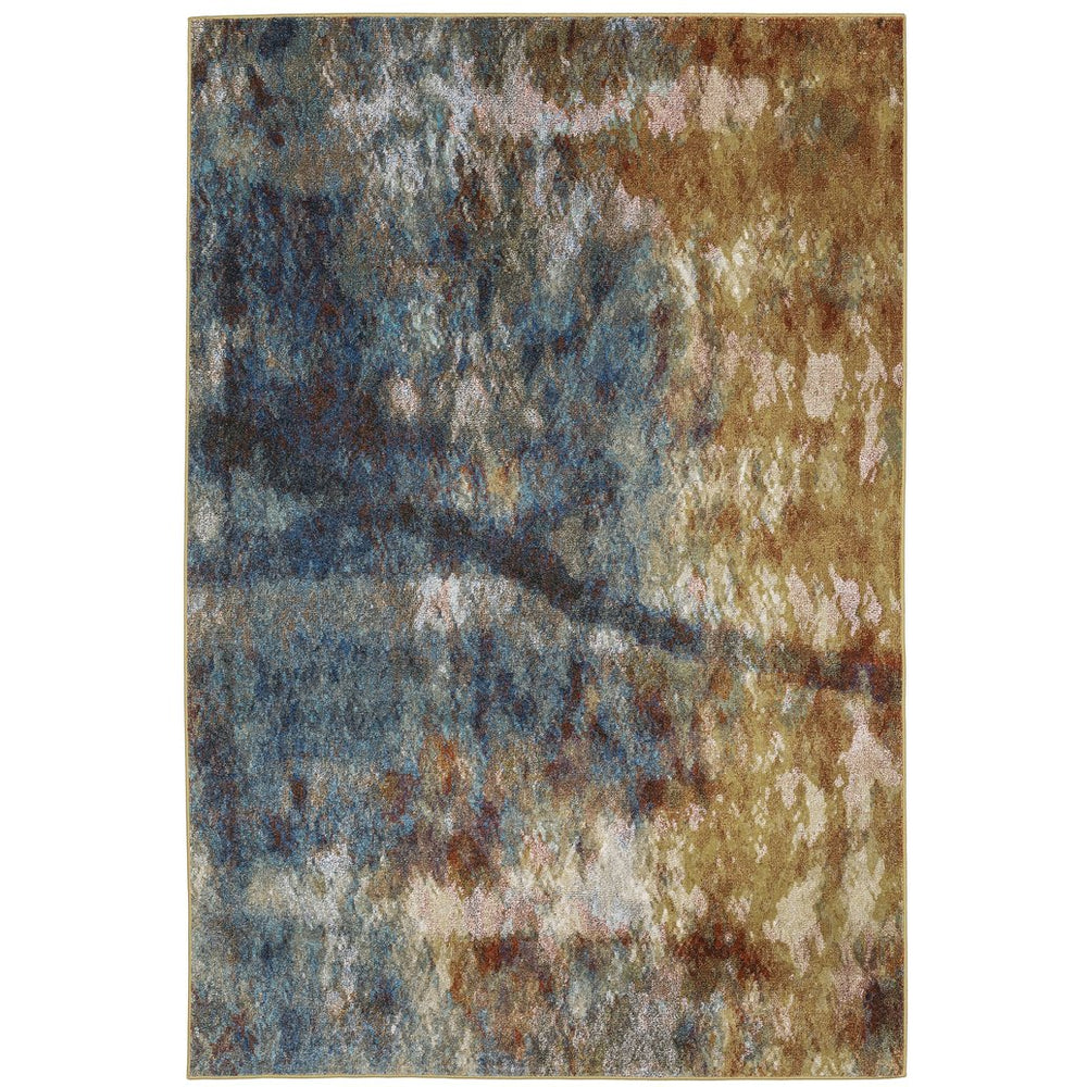 Oriental Weavers Venice Indoor Area Rug - Luxurious Multi-colored Design With Soft Texture For Any Home Style Blue,Gold Polypropylene V8123x117165st