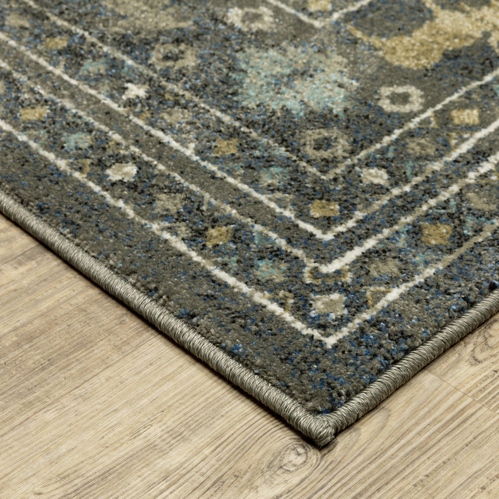 Oriental Weavers Venice Indoor Area Rug - Luxurious Power-loomed Design With Rich Colors For Stylish Home Decor Blue,Gold Polypropylene V095e8200280st