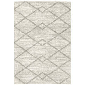 Oriental Weavers Verona Luxurious 100% Polyester Microfiber Area Rug With Classic Neutral Geometric Patterns Ivory,Grey Polyester V143w6117165st