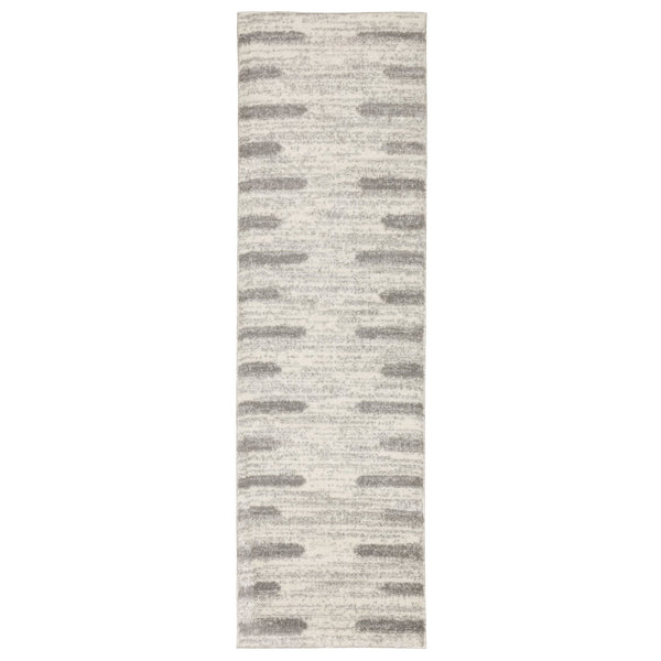 Oriental Weavers Verona Luxurious Indoor Area Rug - Soft Polyester Microfiber With Timeless Neutral Geometric Patterns Ivory,Grey Polyester V5605h068230st