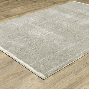 Oriental Weavers Verona Inviting Indoor Area Rug - Soft 100% Polyester Microfiber With Classic Neutral Design Grey,Ivory Polyester V752g6060090st