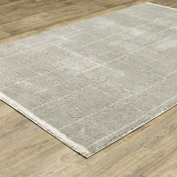 Oriental Weavers Verona Inviting Indoor Area Rug - Soft 100% Polyester Microfiber With Classic Neutral Design Grey,Ivory Polyester V752g6060090st