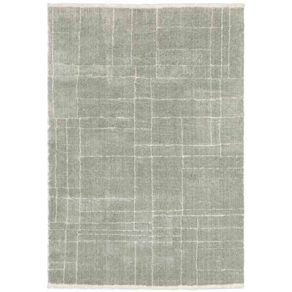 Oriental Weavers Verona Inviting Indoor Area Rug - Soft 100% Polyester Microfiber With Classic Neutral Design Grey,Ivory Polyester V752g6060090st