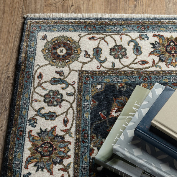 Oriental Weavers Vivian Indoor Area Rug - Luxurious Softness With Traditional Persian Designs And Rich Colors Blue,Ivory Polyester Vvi03a116168st
