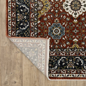 Oriental Weavers Vivian Indoor Area Rug - Luxurious Soft Microfiber With Elegant Traditional Persian Design & Colors Red,Navy Polyester Vvi04b240340st