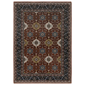 Oriental Weavers Vivian Indoor Area Rug - Luxurious Soft Microfiber With Elegant Traditional Persian Design & Colors Red,Navy Polyester Vvi04b240340st