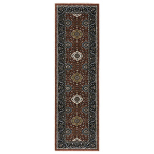 Oriental Weavers Vivian Indoor Area Rug - Luxurious Soft Microfiber With Elegant Traditional Persian Design & Colors Red,Navy Polyester Vvi04b068235st