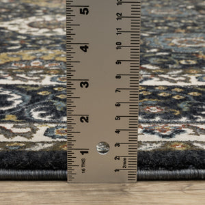 Oriental Weavers Vivian Indoor Area Rug - Luxuriously Soft, Elegant Persian Design With Vibrant Color Palette Navy,Gold Polyester Vvi04c200296st