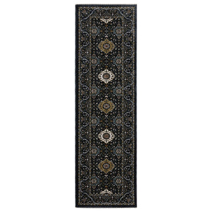 Oriental Weavers Vivian Indoor Area Rug - Luxuriously Soft, Elegant Persian Design With Vibrant Color Palette Navy,Gold Polyester Vvi04c068235st