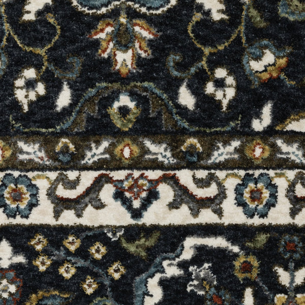 Oriental Weavers Vivian Indoor Area Rug - Luxuriously Soft, Elegant Persian Design With Vibrant Color Palette Navy,Gold Polyester Vvi04c200296st