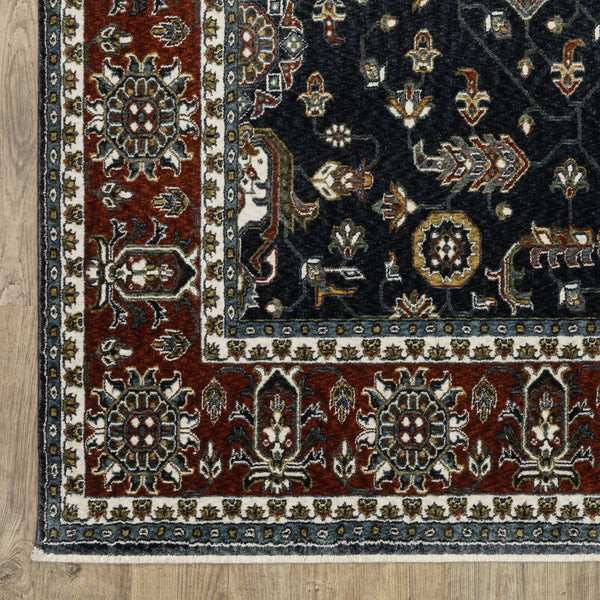 Oriental Weavers Vivian Indoor Area Rug - Luxurious Softness And Timeless Persian Design In Elegant Color Palette Navy,Rust Polyester Vvi05a068235st
