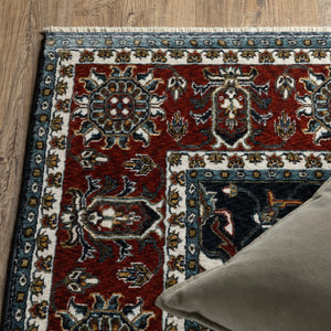 Oriental Weavers Vivian Indoor Area Rug - Luxurious Softness And Timeless Persian Design In Elegant Color Palette Navy,Rust Polyester Vvi05a068235st