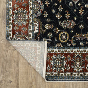 Oriental Weavers Vivian Indoor Area Rug - Luxurious Softness And Timeless Persian Design In Elegant Color Palette Navy,Rust Polyester Vvi05a068235st