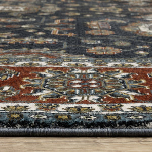 Oriental Weavers Vivian Indoor Area Rug - Luxurious Softness And Timeless Persian Design In Elegant Color Palette Navy,Rust Polyester Vvi05a068235st