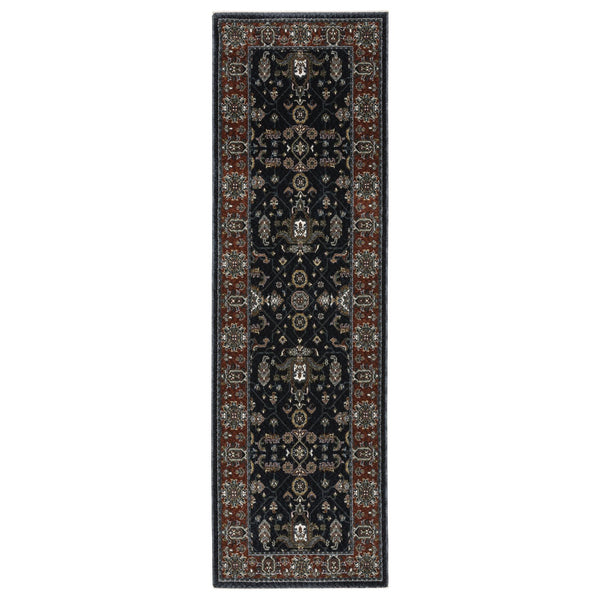Oriental Weavers Vivian Indoor Area Rug - Luxurious Softness And Timeless Persian Design In Elegant Color Palette Navy,Rust Polyester Vvi05a068235st