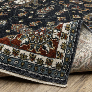 Oriental Weavers Vivian Indoor Area Rug - Luxurious Softness And Timeless Persian Design In Elegant Color Palette Navy,Rust Polyester Vvi05a068235st