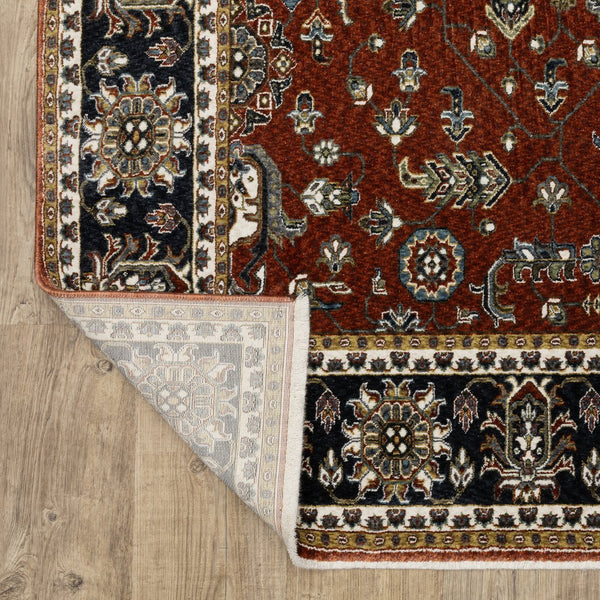 Oriental Weavers Vivian Indoor Area Rug - Elegant Traditional Design In Rich Colors, Soft Microfiber Polyester Comfort Red,Navy Polyester Vvi05x300394st