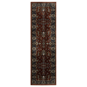 Oriental Weavers Vivian Indoor Area Rug - Elegant Traditional Design In Rich Colors, Soft Microfiber Polyester Comfort Red,Navy Polyester Vvi05x068235st