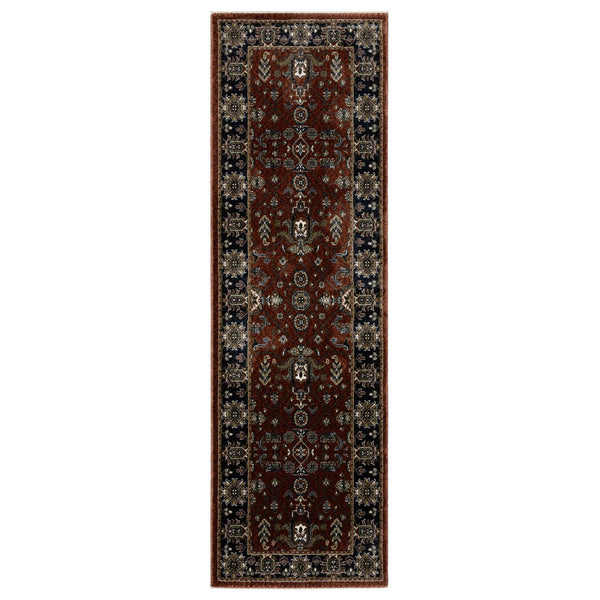 Oriental Weavers Vivian Indoor Area Rug - Elegant Traditional Design In Rich Colors, Soft Microfiber Polyester Comfort Red,Navy Polyester Vvi05x068235st
