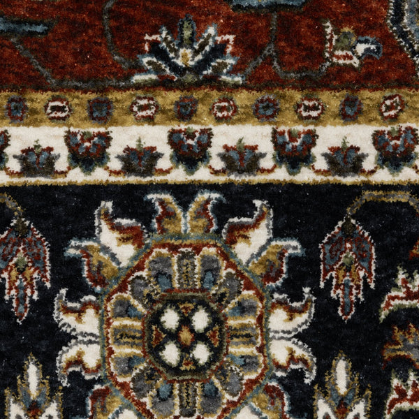 Oriental Weavers Vivian Indoor Area Rug - Elegant Traditional Design In Rich Colors, Soft Microfiber Polyester Comfort Red,Navy Polyester Vvi05x300394st