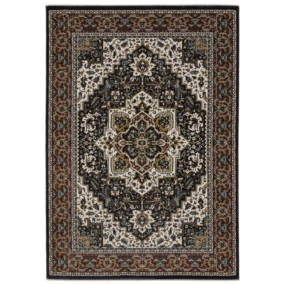 Oriental Weavers Vivian Indoor Area Rug - Elegant Traditional Persian Design With Rich Colors For Any Room Decor Navy,Multi Polyester Vvi06c160235st