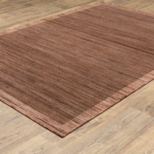 Oriental Weavers Warner Wrn03 Wool Nylon Blend Zero Pile Axminster Woven Area Rug with Earthy Border Design 9'10" x 12'10" WWRN03300390ST