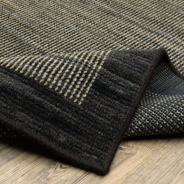 Oriental Weavers Warner Axminster Wool Blend Runner Rug Zero Pile Grid Pattern for Modern Interiors WWRN06078305ST
