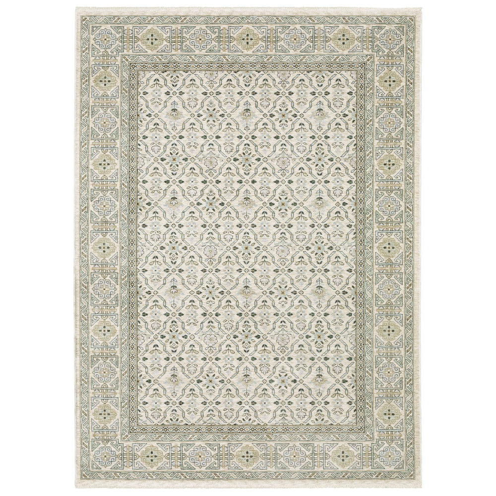 Oriental Weavers Westwood Vintage Botanical Polyester Area Rug Soft Distressed Heritage Pile for Any Room 9'10"x12'10" WWES04300394ST