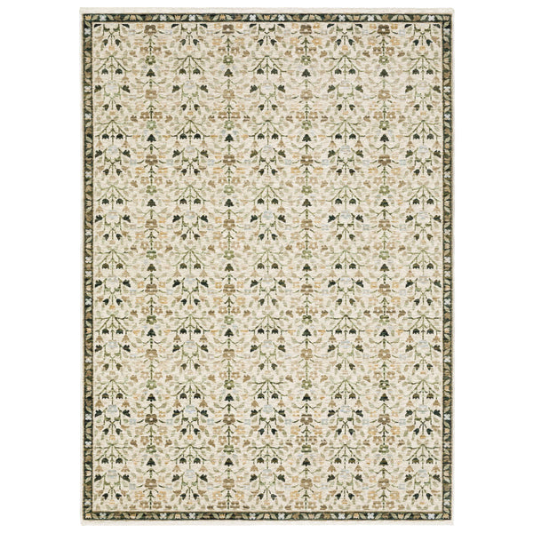Oriental Weavers Westwood Vintage Botanical Polyester Area Rug Soft Distressed Heritage Pile for Any Room 5'3"x7'6" WWES07160235ST