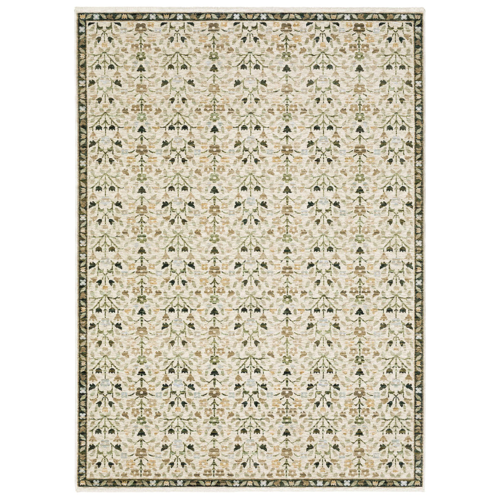 Oriental Weavers Westwood Vintage Botanical Polyester Area Rug Soft Distressed Heritage Pile for Any Room 6'7"x9'6" WWES07200296ST