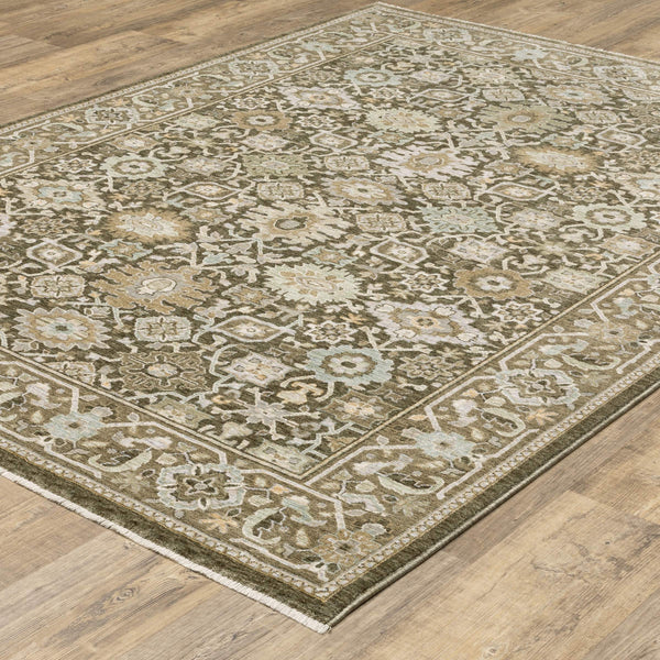 Oriental Weavers Westwood Vintage Botanical Polyester Area Rug with Heritage Distressed Pile for Any Room 2'x3' WWES10060092ST