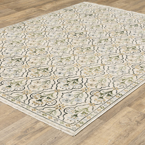 Oriental Weavers Westwood Vintage Botanical Polyester Area Rug Soft Heritage Pile for Any Living Space 3'3"x5' WWES12100153ST