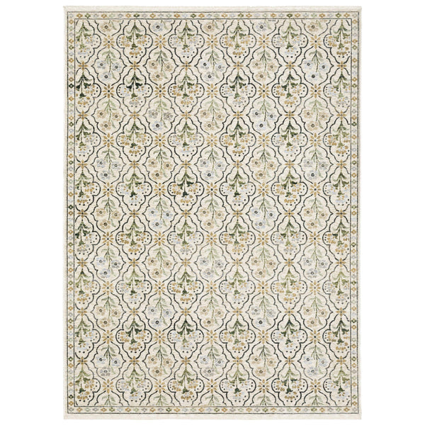 Oriental Weavers Westwood Vintage Botanical Polyester Area Rug Soft Heritage Pile for Any Living Space 3'3"x5' WWES12100153ST