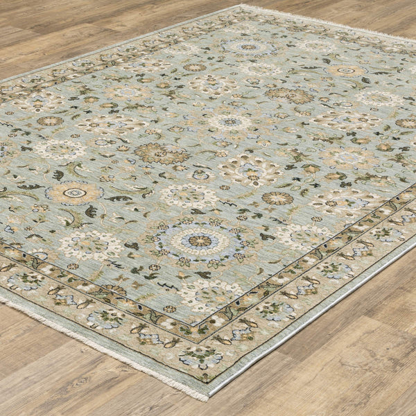 Oriental Weavers Westwood Vintage Botanical Polyester Area Rug Soft Heritage Pile for Home and Living Rooms 2'x3' WWES14060092ST