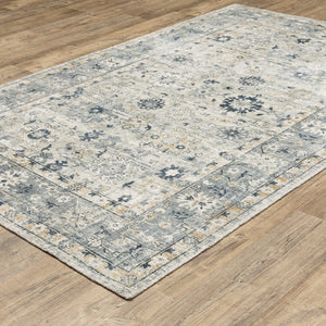 Oriental Weavers Windham Vintage Traditional Area Rug In Soft Tones - Hand-loomed Luxury For Timeless Elegance Grey,Blue Viscose Wwin01182274st