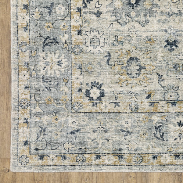 Oriental Weavers Windham Vintage Traditional Area Rug In Soft Tones - Hand-loomed Luxury For Timeless Elegance Grey,Blue Viscose Wwin01182274st