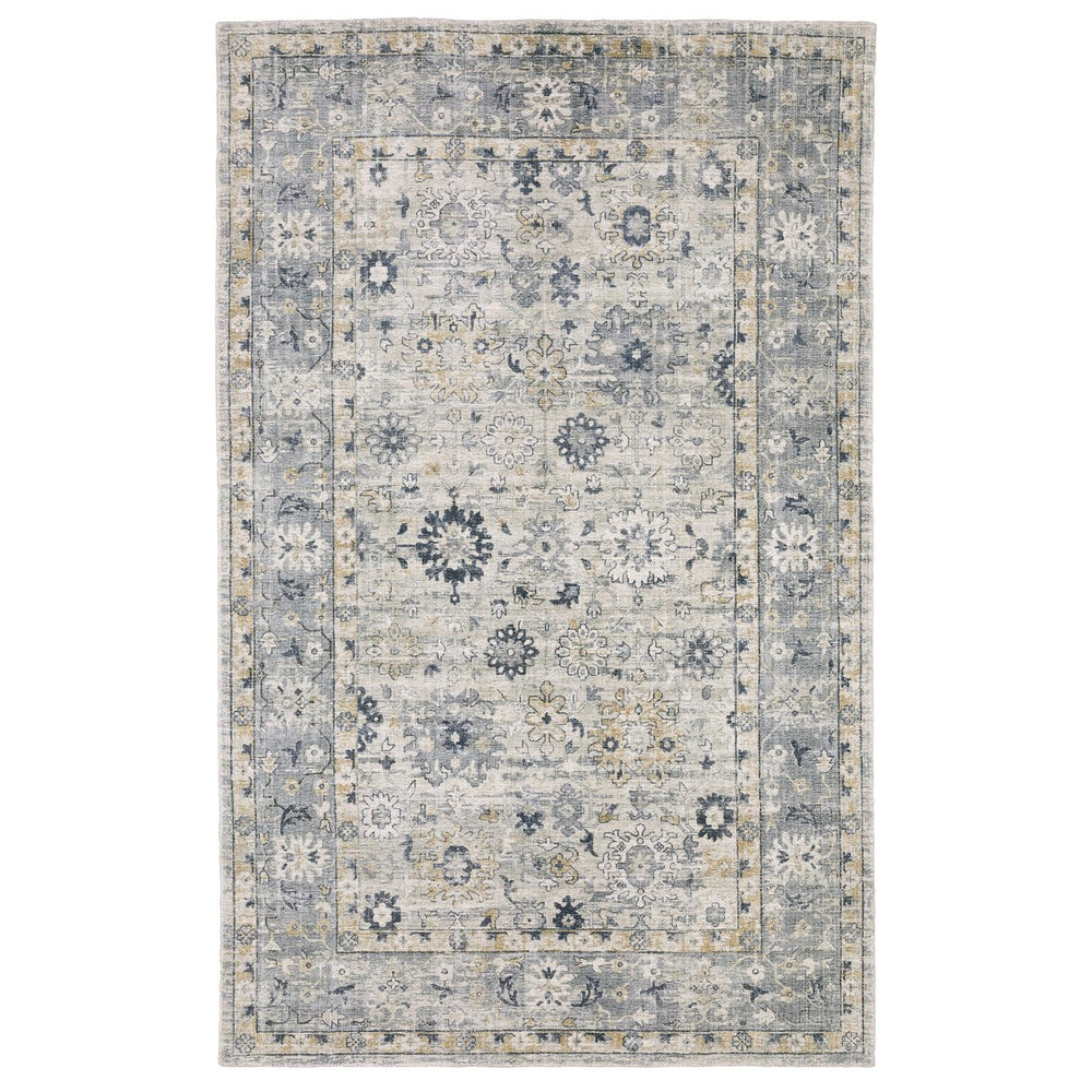 Oriental Weavers Windham Vintage Traditional Area Rug In Soft Tones - Hand-loomed Luxury For Timeless Elegance Grey,Blue Viscose Wwin01182274st
