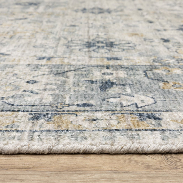 Oriental Weavers Windham Vintage Traditional Area Rug In Soft Tones - Hand-loomed Luxury For Timeless Elegance Grey,Blue Viscose Wwin01182274st