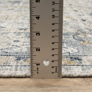 Oriental Weavers Windham Vintage Traditional Area Rug In Soft Tones - Hand-loomed Luxury For Timeless Elegance Grey,Blue Viscose Wwin01182274st